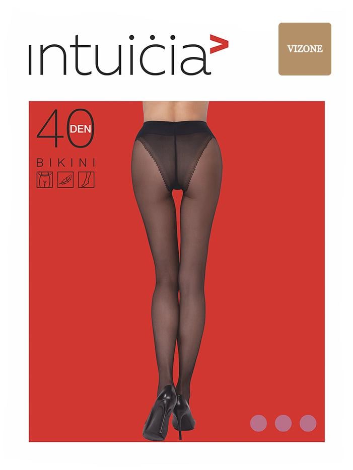 Колготи жіночі капронові Intuicia BIKINI PREMIUM 40 den 3р. Vizone