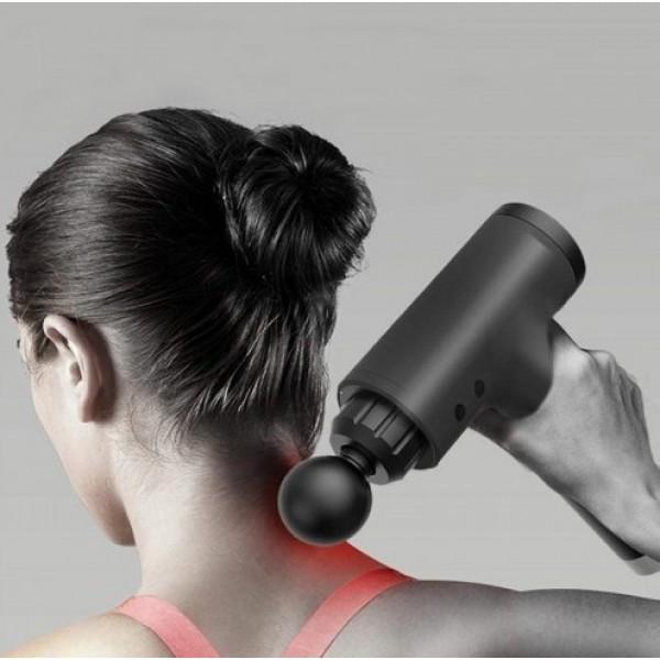 Пистолет для тела Fascial Gun ударный массажный с 4 насадками - фото 4