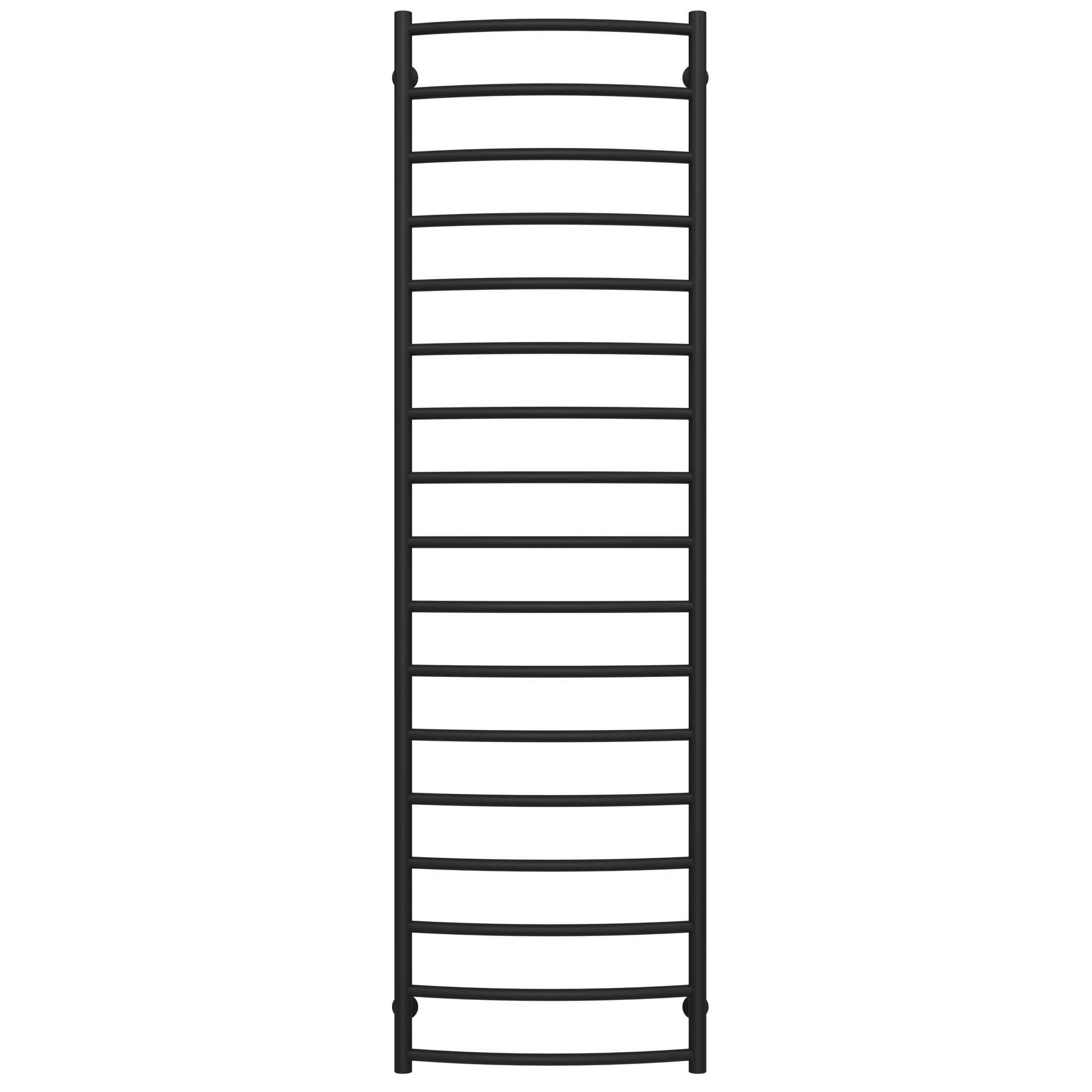 Полотенцесушитель водяной Deffi Классик П17 нижнее подключение нержавеющая сталь 500х1800 мм Черный (C.DK.180.50.17.B.A)