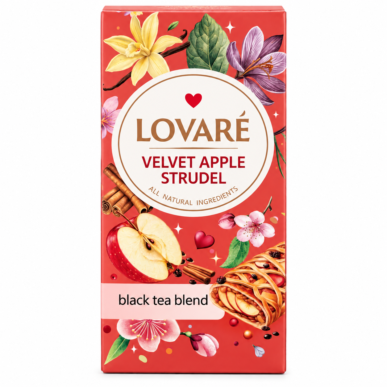Чай черный Lovare Velvet Apple Strudel 24 пакетика
