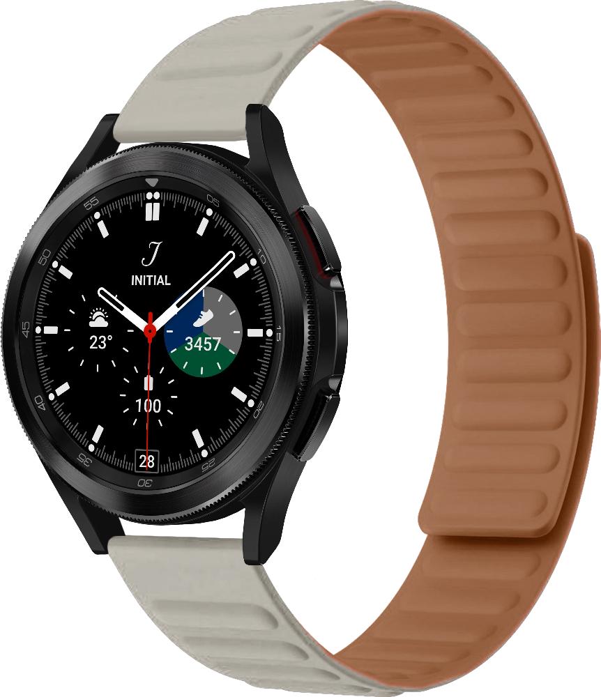 Ремешок Magneter для Galaxy Watch 4 Classic 46 мм Beige (26617-34) Ремешок Magneter для Galaxy Watch 4 Classic 46 мм Beige (26617-34)
