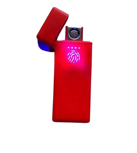 Запальничка електроімпульсна кишенькова HL-640 usb із сенсорним керуванням та подвійною вольфрамовою спіраллю Червоний (3540В)