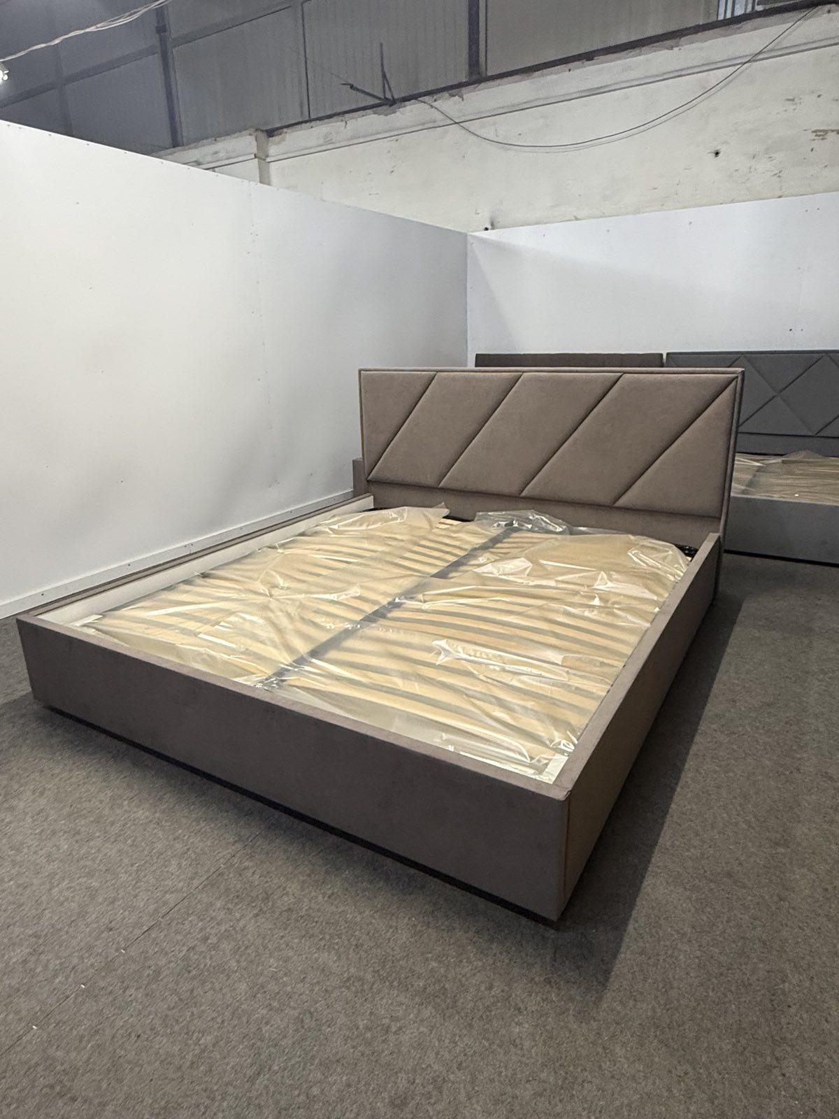 Кровать с подъемным механизмом ADS Mebli Сигма 180х200 см велюр Simple 6 Коричневый (30742451) - фото 4