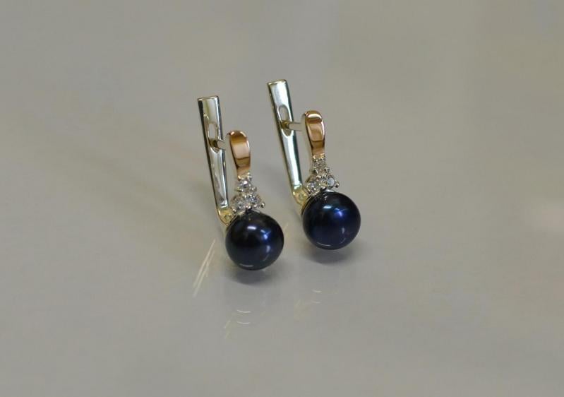 Срібна каблучка Sil з перлами 111s-1 Фіаніт (Sil-879)