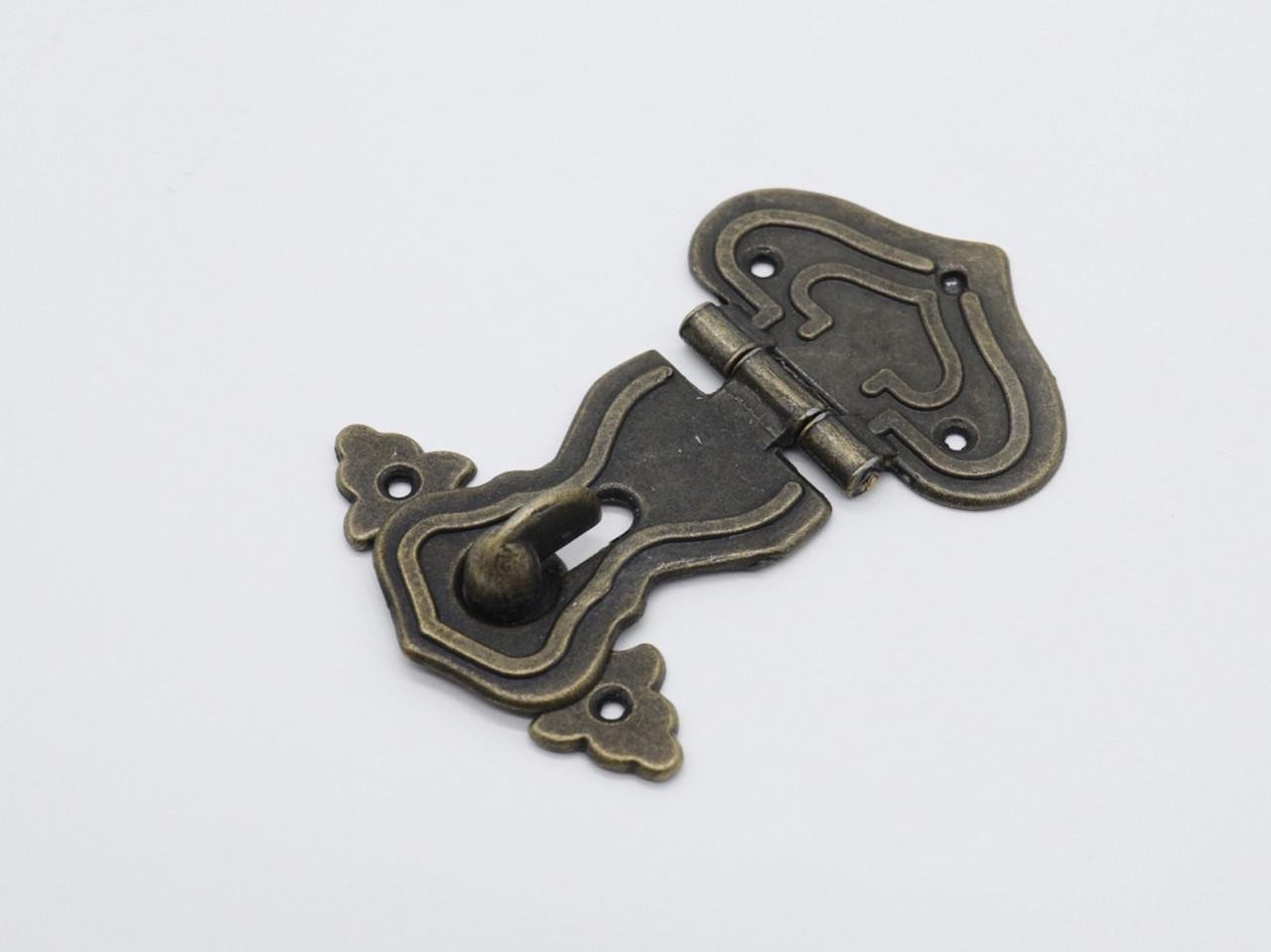 Замок накладной с изгибом 57х90 мм Антик (51592262)