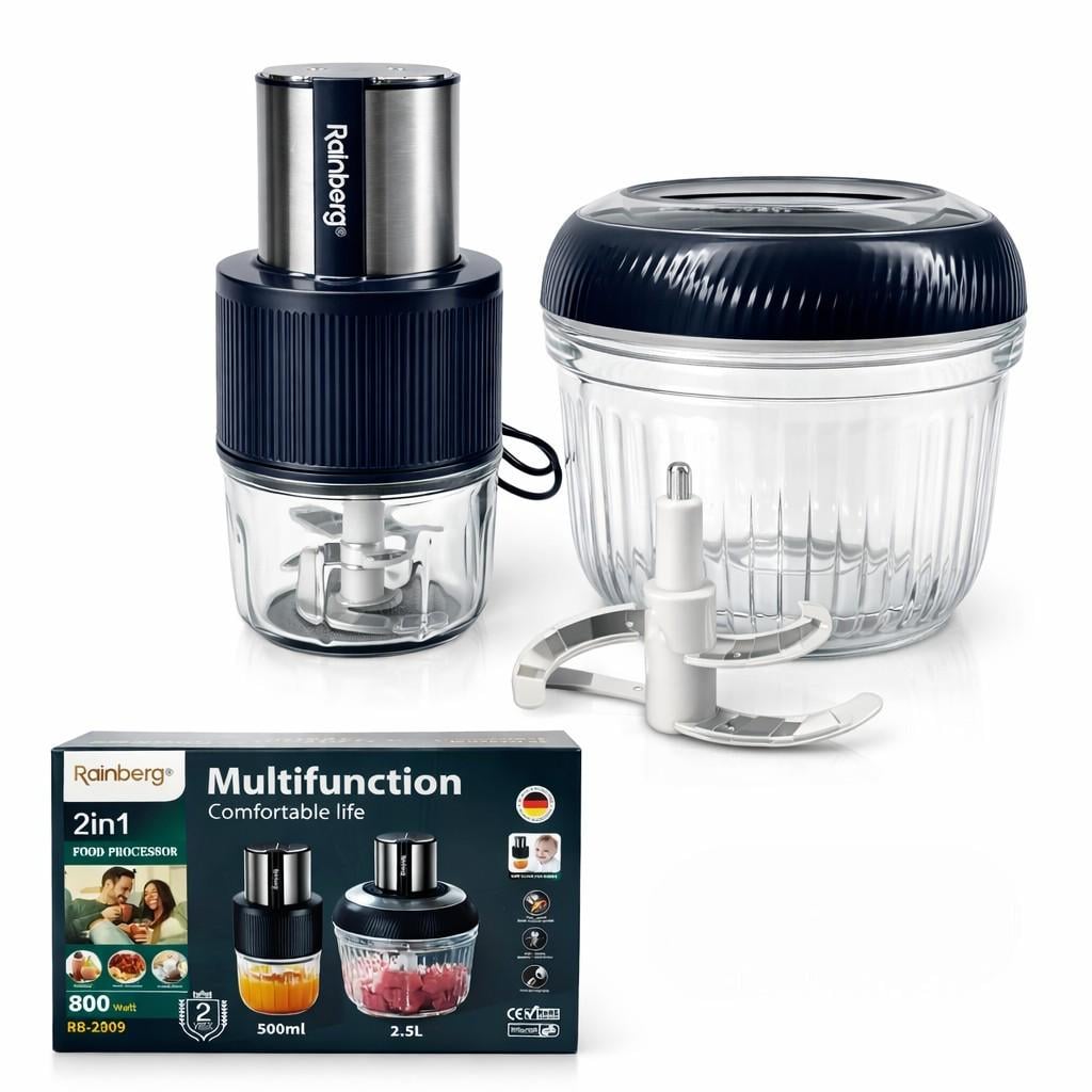 Комплект измельчителей кухонных Rainberg RB-2309 2в1 с кофемолкой 800 Вт (33332038)