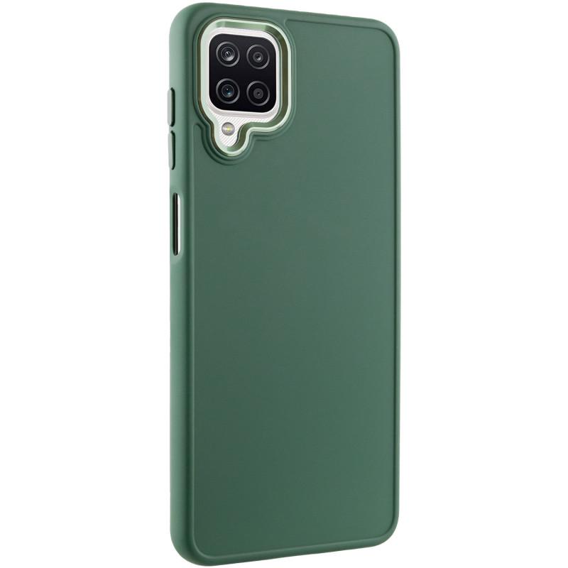 Противоударный TPU чехол Bonbon Metal Style для Samsung Galaxy A12 Зеленый / Pine green