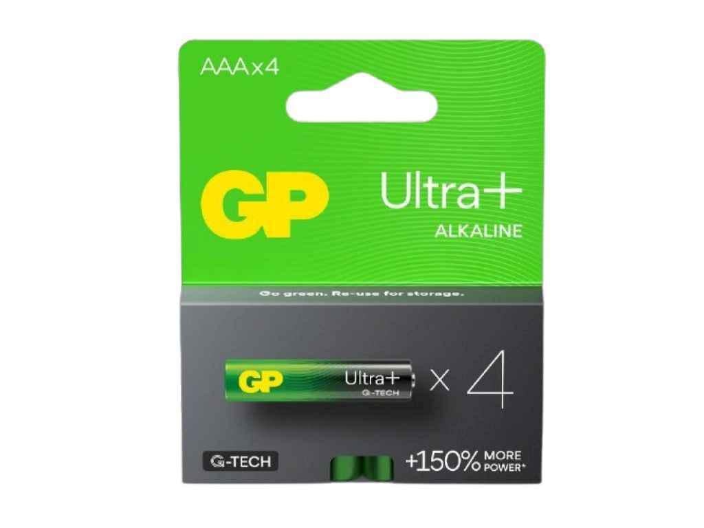 Батарейка лужна GP LR03/AAA Ultra Plus Alkaline 1,5V 24AUP21-SB4 4 шт. (1049763)