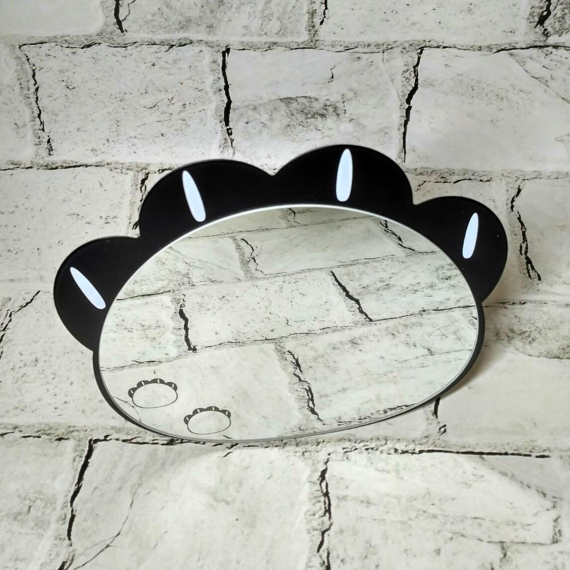 Зеркало настольное Кошачья лапка металлическое 18,5х14,5 см Черный (23-300-1)