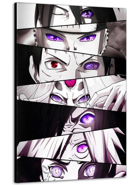Картина на холсте DK Аниме Наруто Глаза Коллаж №4 50x70 см (MK10013)