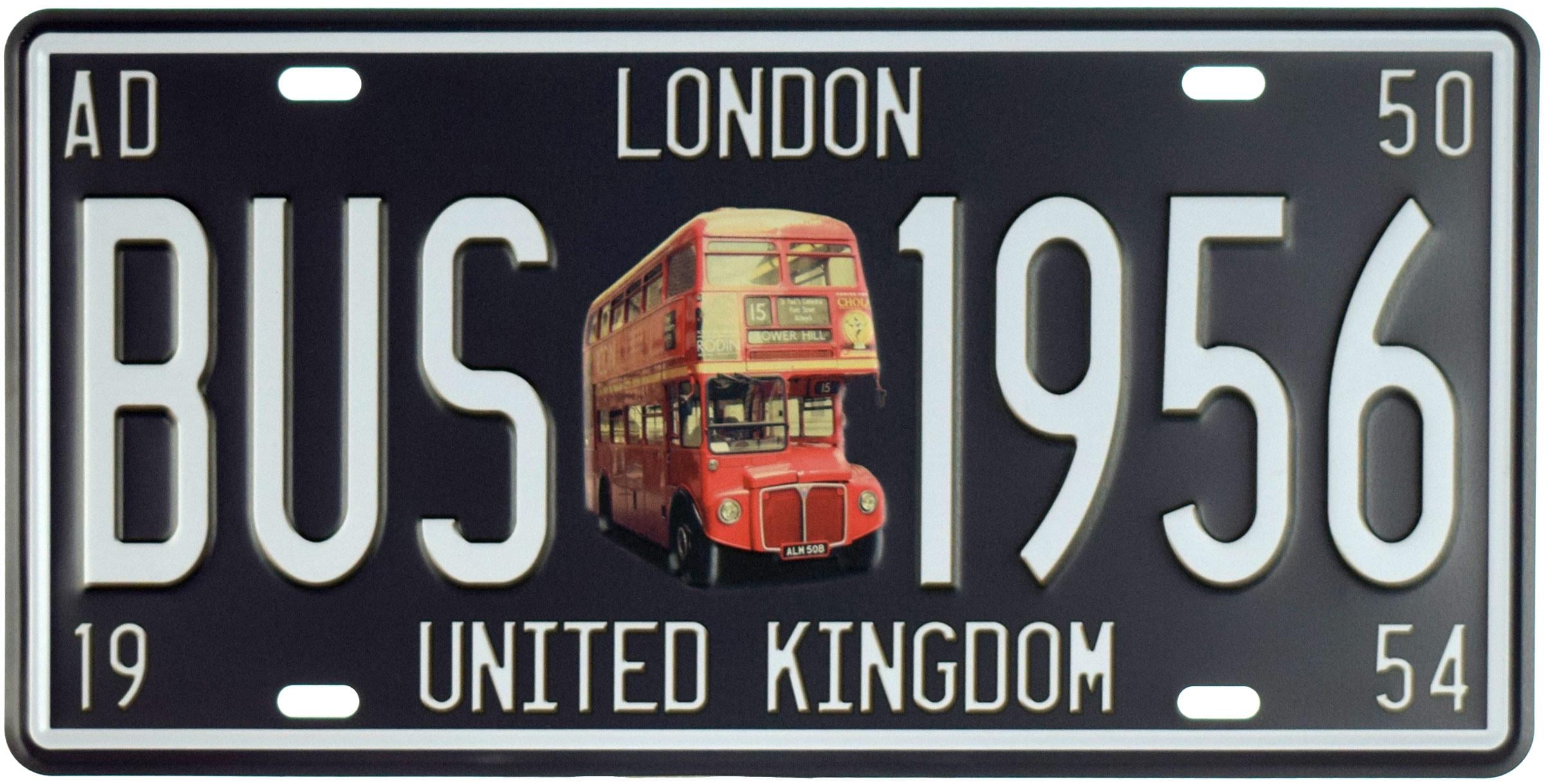 Табличка металева Лондон/London BUS 1956 15x30 см Табличка металева Лондон/London BUS 1956 15x30 см