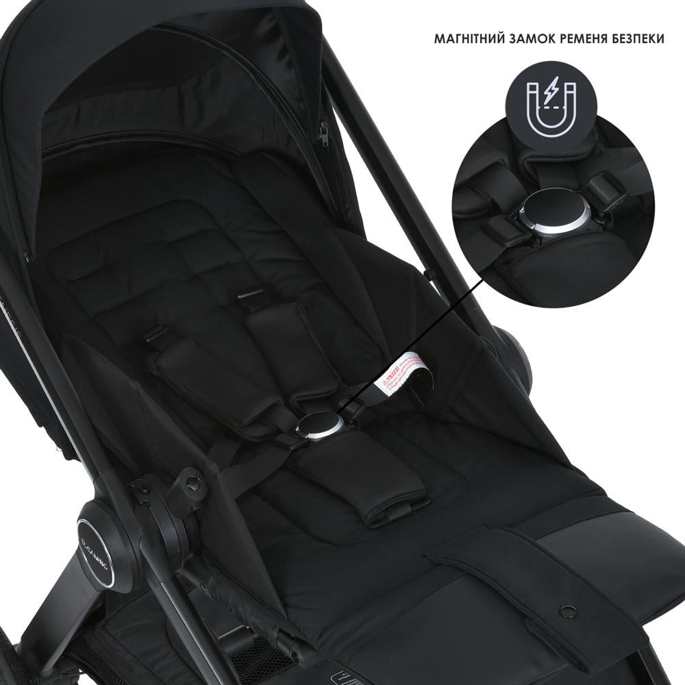 Коляска універсальна El Camino Jet Black ME 1126 GENESIS 2в1 - фото 19