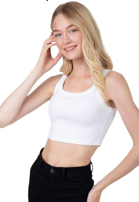 Кроп-топ для дівчинки-підлітка в рубчик BAYKAR L р. 44-46 15-16 років (6110-01)