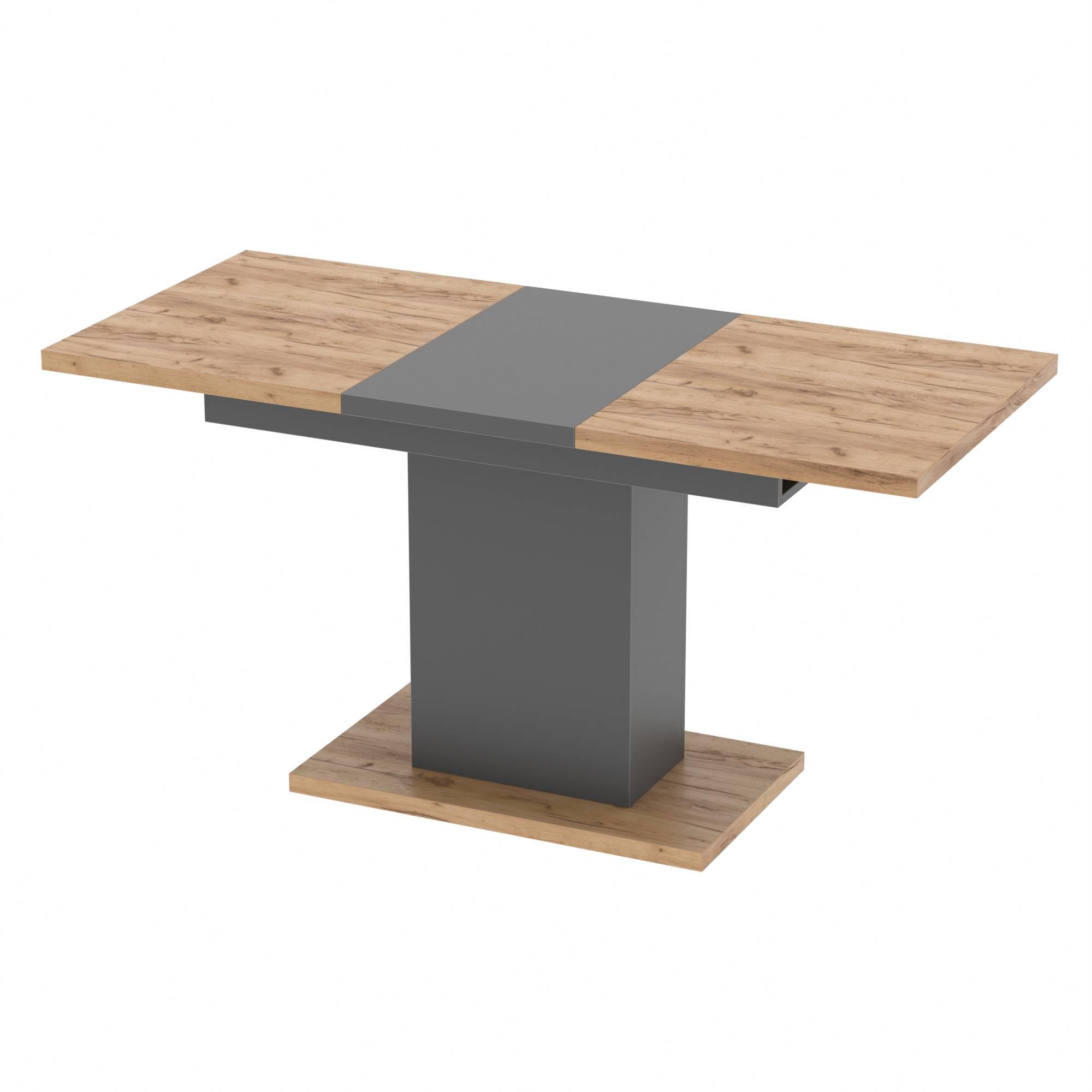 Стол раздвижной Неман ГРЕЙС Дуб крафт золотой/Графит