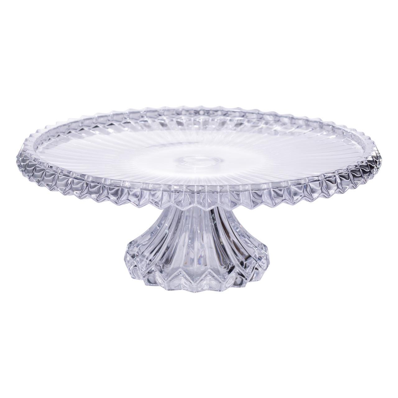 Тортівниця на ніжці скляна підставка для торта капкейків тістечок Ø32 см (HP-19-138L)