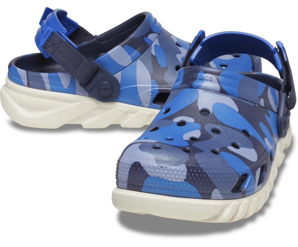 Сабо чоловічі Crocs Duet Max II Camo Stucco р. 37-38 Світло-синій (19967)