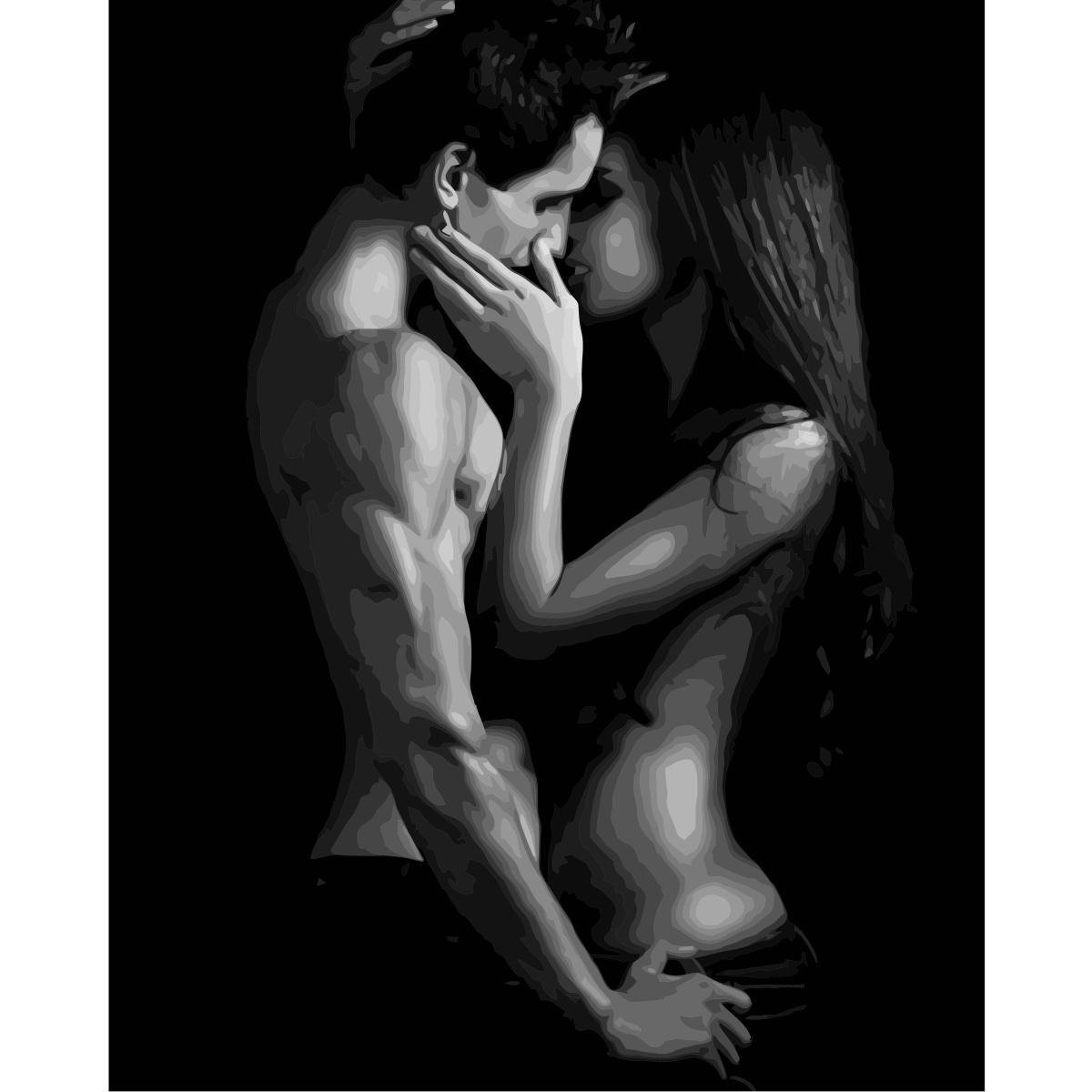 Картина по номерам Strateg Потайная нежность без подрамника 40x50 см (BR012)