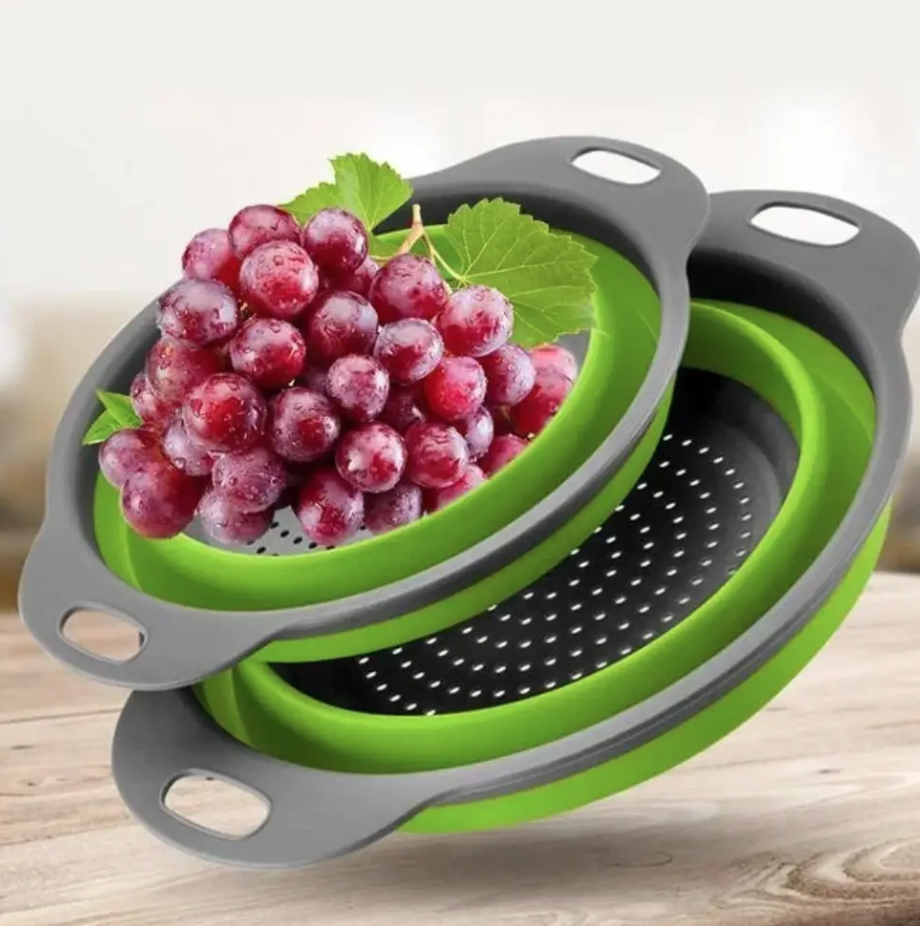 Набор дуршлагов Collapsible filter 2в1 силикон складные - фото 6 Набор дуршлагов Collapsible filter 2в1 силикон складные - фото 6