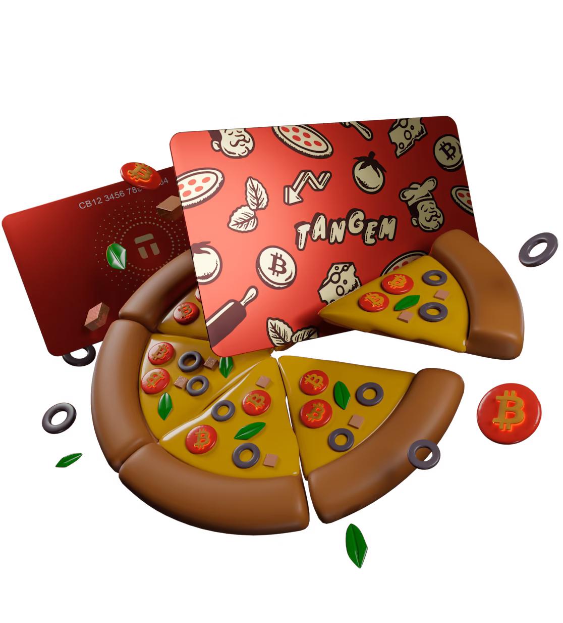 Криптокошелек Tangem 2.0 Bitcoin Pizza Day Wallet 3 шт. (TG-PIZZADAY) - фото 2