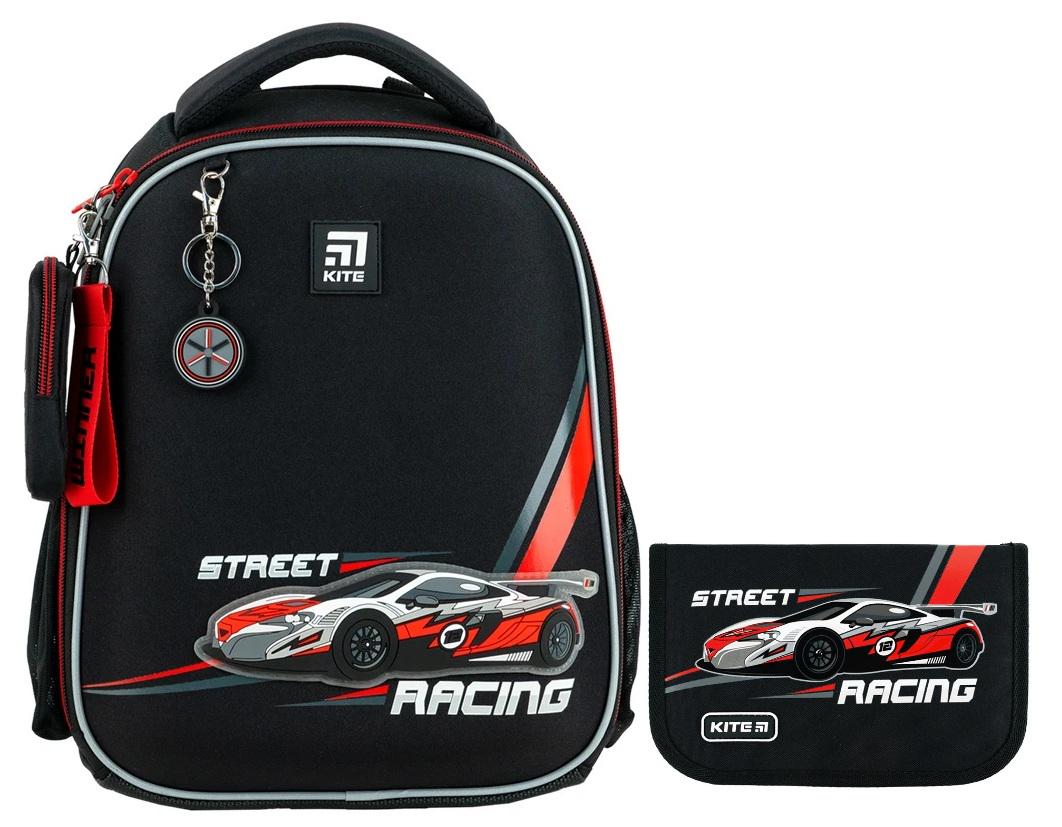 Рюкзак школьный каркасный Kite Education Racing с пеналом (202750)