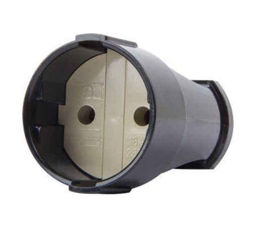 Розетка переносна E.NEXT e.socket.001.10.black без заземлення 10А (p017002)