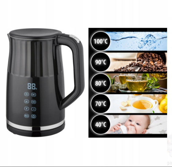 Електрочайник Kamille з регулятором температури 2200 Вт 1,7 л (30445476) - фото 7