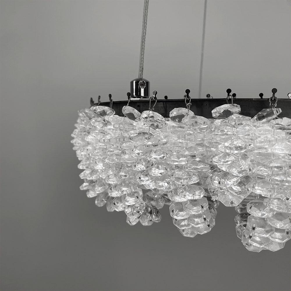 Люстра кольцевая хрустальная на 2 яруса 80/60 см Хром (33038-800+600 CH) - фото 6 Люстра кольцевая хрустальная на 2 яруса 80/60 см Хром (33038-800+600 CH) - фото 6