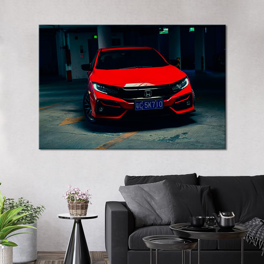Картина Автомобиль Яркий автомобиль Honda Civic 51x34 см (A1177-1)