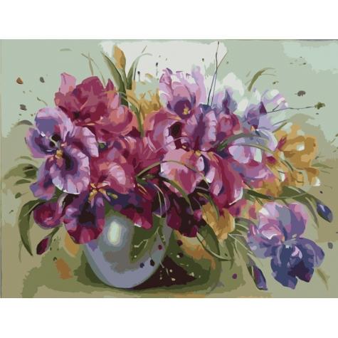 Набор для росписи по номерам Идейка Букеты Букет Яркий ирис 40х50 см (КНО1118-mt)