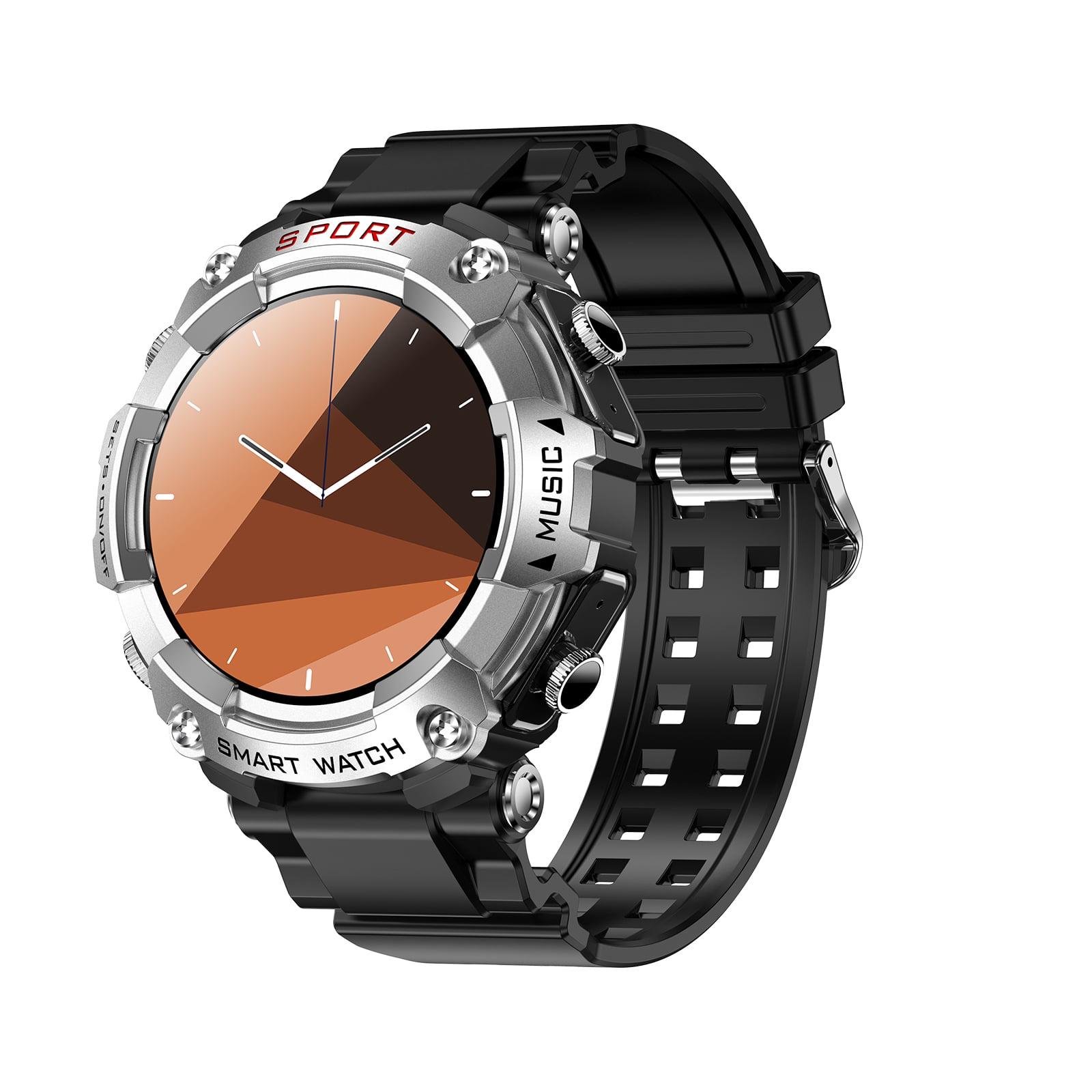 Смарт-часы Lemfo T96 с наушниками силиконовый ремешок Black/Silver (16344)