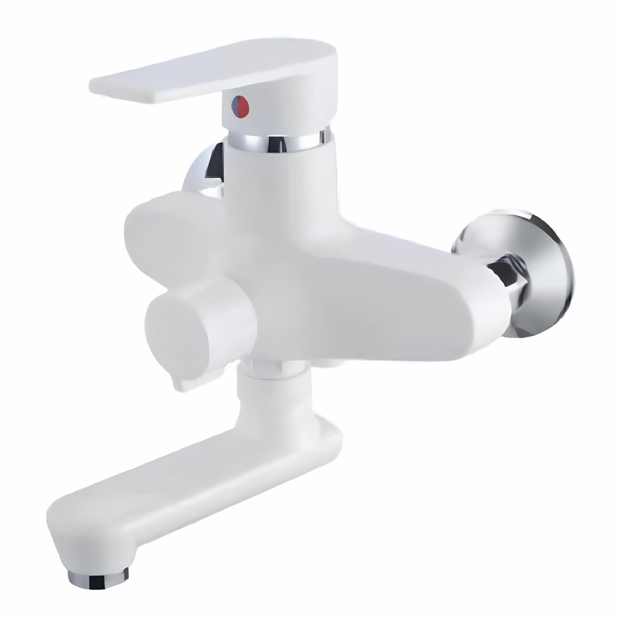 Смеситель для ванны PLAMIX Oscar-008 Euro SET White