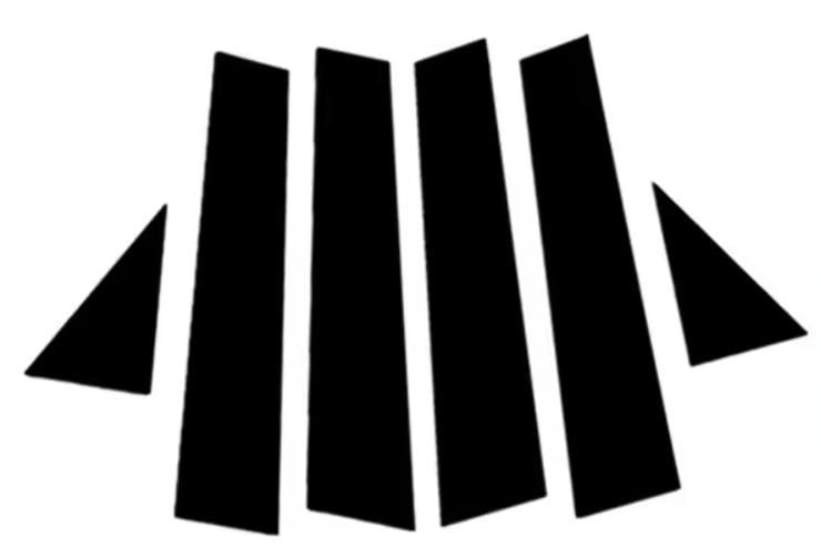 Накладки на стійки дверей Nissan X-Trail T32/Rogue 8 шт. Чорний глянець (27986112)