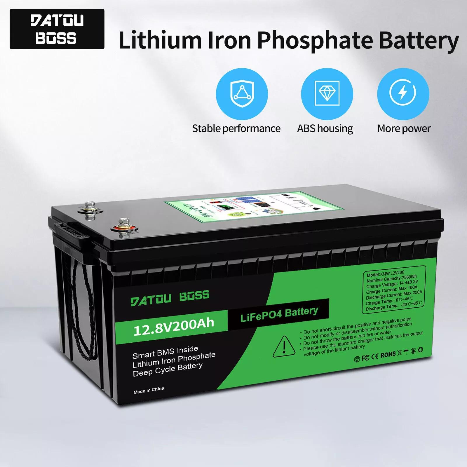 Аккумулятор LiFePO4 DATOUBOSS 12V 200 Ah 2560Wh 200A BMS до 15000 циклов - фото 3 Аккумулятор LiFePO4 DATOUBOSS 12V 200 Ah 2560Wh 200A BMS до 15000 циклов - фото 3