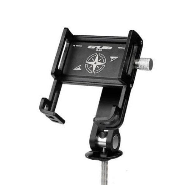 Тримач для телефону на велосипед GUB G-90 алюмінієвий в кришку рульової з поворотним механізмом Чорний (GUB_G-90)