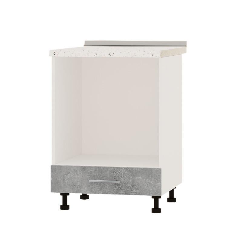 Кухонный модуль под духовку Оптима Низ Н85-600 без столешницы 600х461х820 мм Белый/Бетон (DTM-072188) - фото 1 Кухонный модуль под духовку Оптима Низ Н85-600 без столешницы 600х461х820 мм Белый/Бетон (DTM-072188) - фото 1