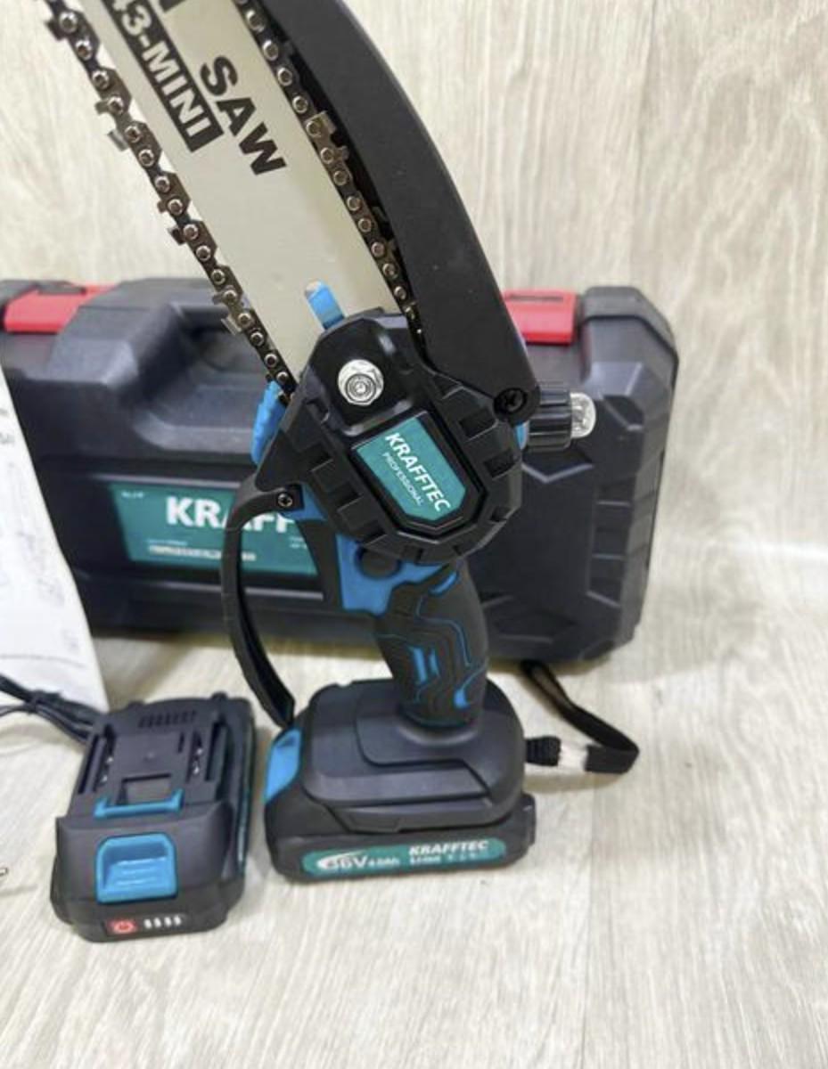 Пила акумуляторна Krafftec 36V 4 Ah 1000 Вт Black 2 х АКБ (30477310) - фото 3 Пила акумуляторна Krafftec 36V 4 Ah 1000 Вт Black 2 х АКБ (30477310) - фото 3