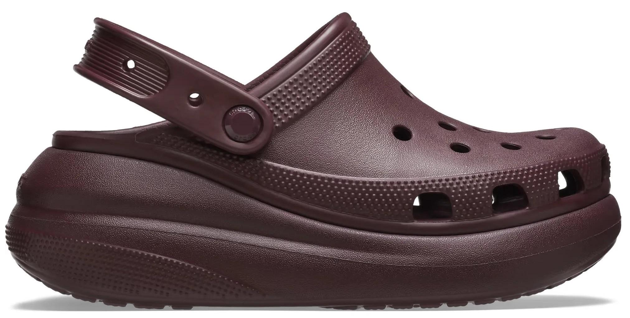 Сабо женские Crocs Classic Crush Clog M4W6 р. 36 23 см Dark Cherry (207521)