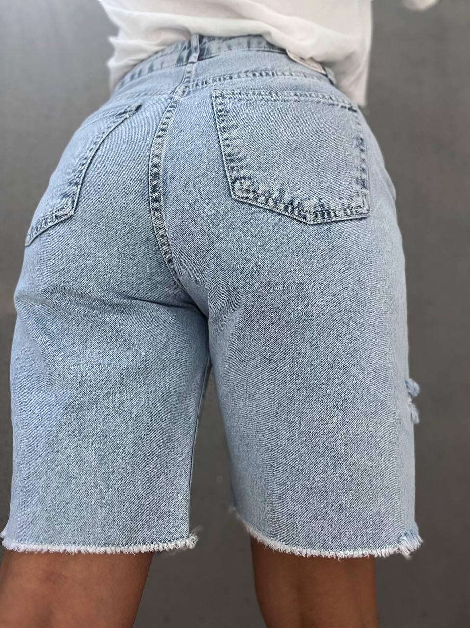 Шорты женские джинсовые ITS Basic 2837 STRAIGHT FIT бермуды порез сбоку длинные р. 36 Светло-голубой (2187) - фото 5 Шорты женские джинсовые ITS Basic 2837 STRAIGHT FIT бермуды порез сбоку длинные р. 36 Светло-голубой (2187) - фото 5