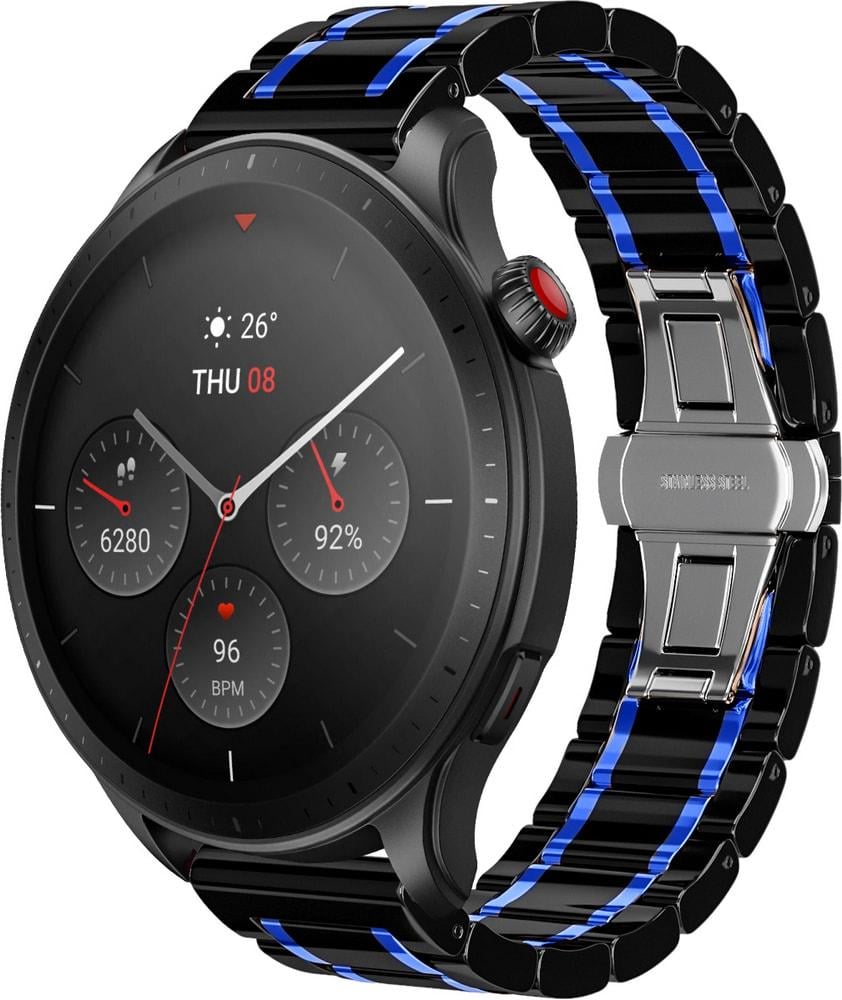 Ремешок керамический Ceramo для Amazfit GTR 4 22 мм Black/Blue (31081-43)