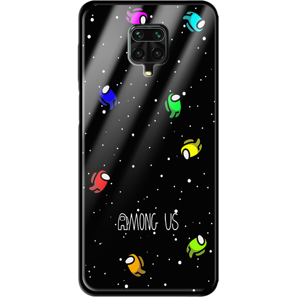 Чохол Boxface Xiaomi Redmi Note 9S Among Us Invisible Чорний силікон зі склом (39475-bk76-40098)