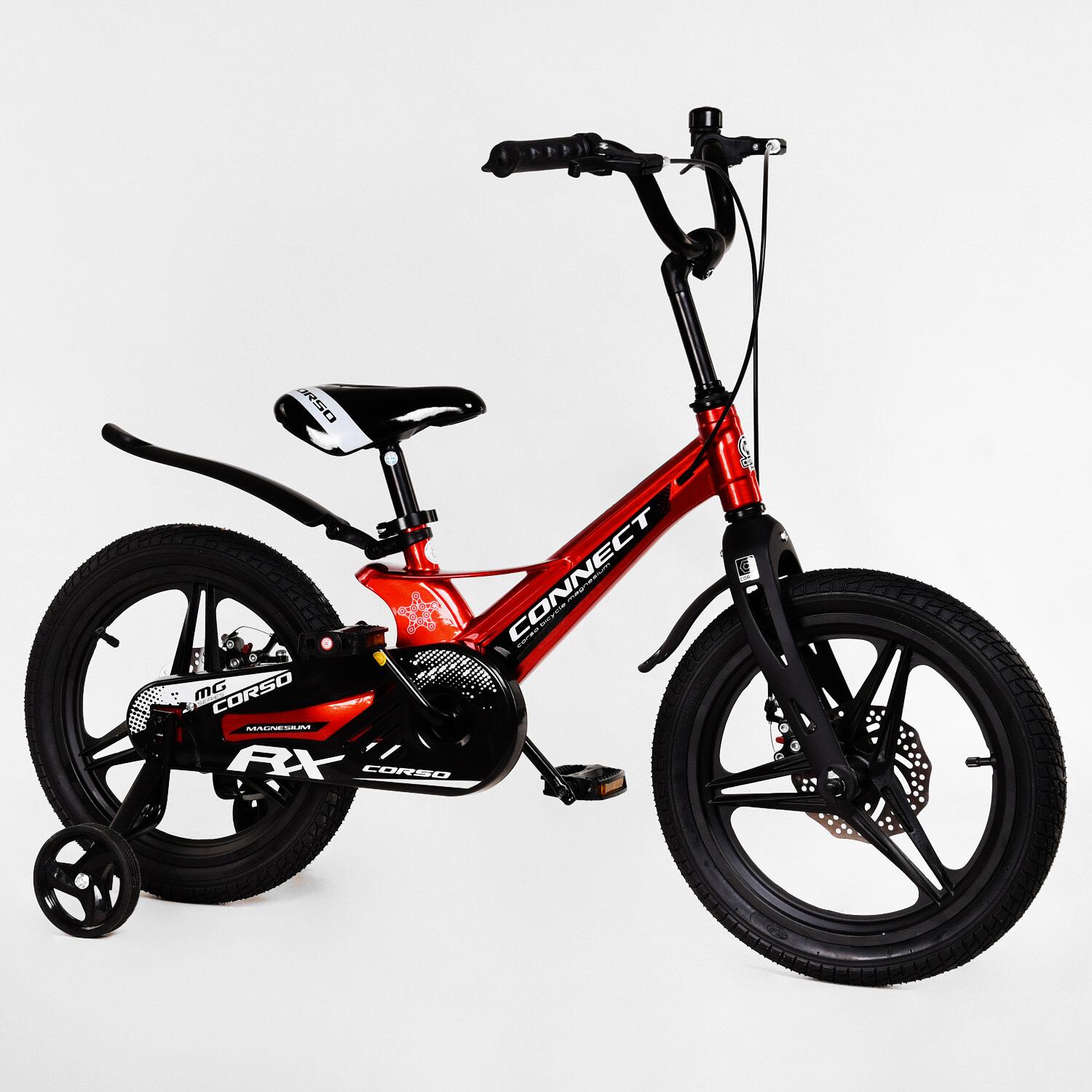 Детский велосипед Corso Connect 16" магниевая рама дисковые тормоза Orange (113687)
