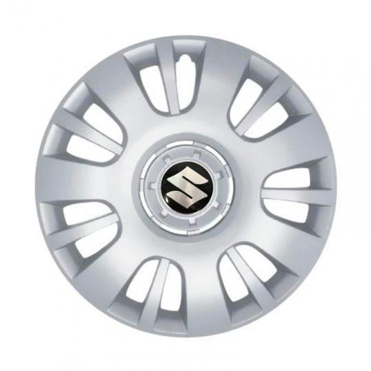 Автомобильные колпаки SKS 312 R15 с логотипом Suzuki 4 шт. Серебристый