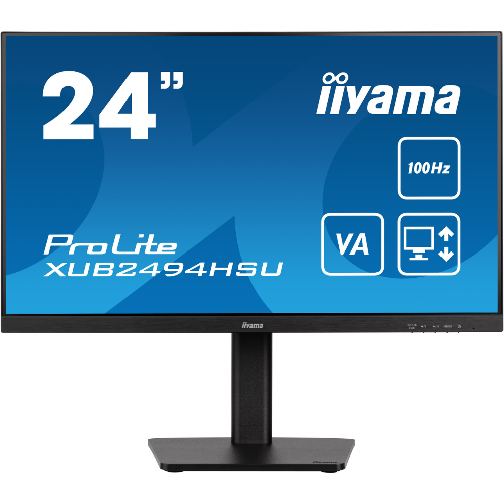 Монитор VA Iiyama XUB2494HSU-B6 безрамочный/поворотный экран 23,8" Черный (3d2ef5d3)