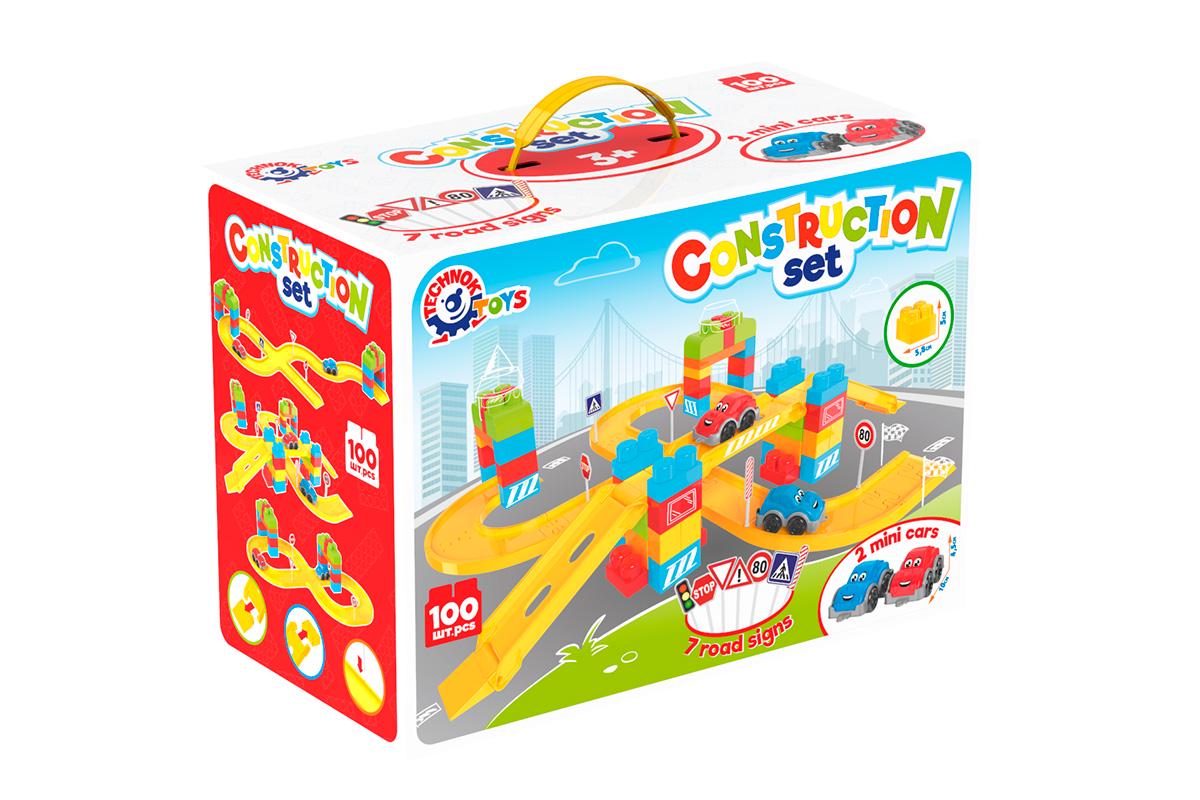Конструктор детский ТехноК Construction Set из пластика 100 дет. Разноцветный (150-98-TH8324)
