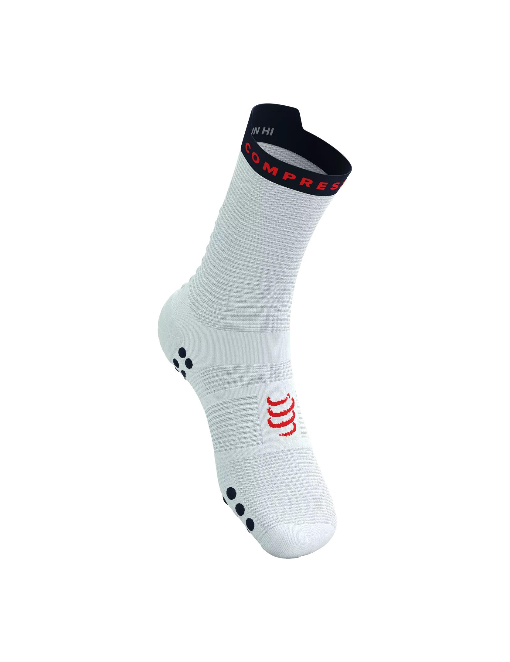 Носки Compressport Pro Racing Socks V4.0 Run high T4 White/Blues (95672c49) - фото 3