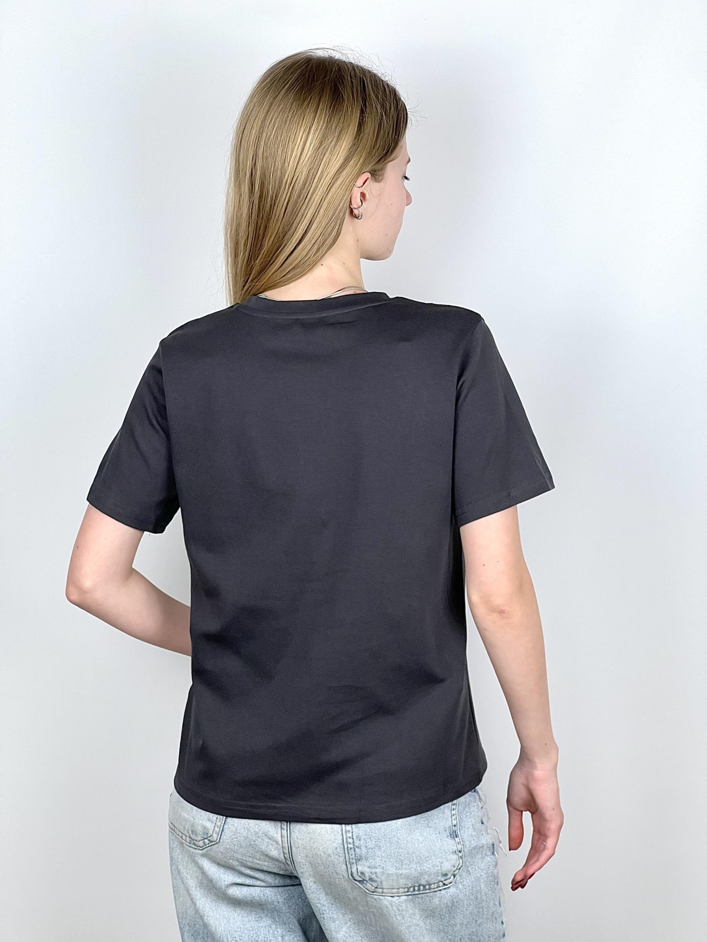 Футболка женская Сатурн OS Черный (#2663) - фото 3