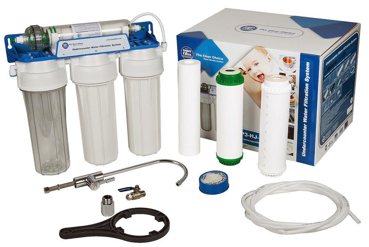 Фильтр для воды проточный Aquafilter FP3-HJ-K1 4-ступенчатый с мембраной (2763498271)