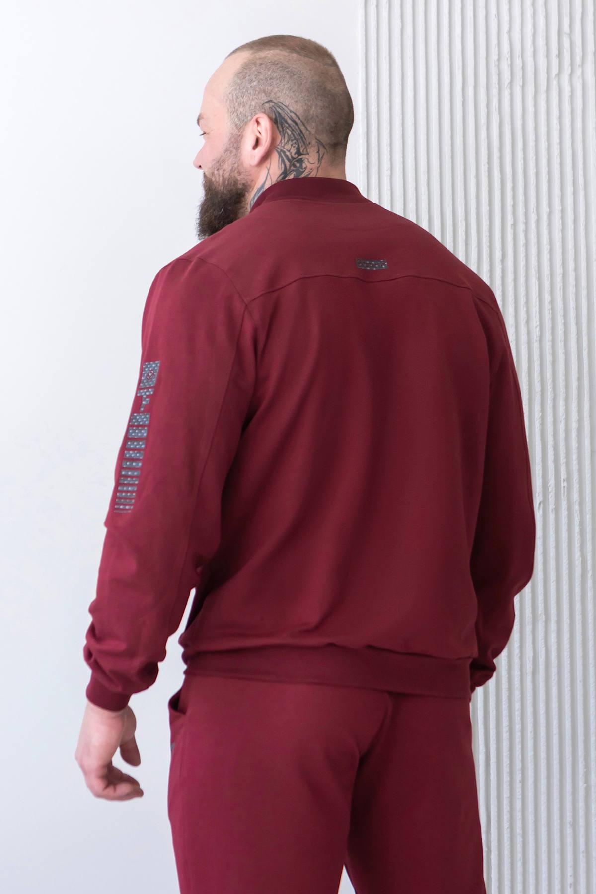 Бомбер мужской TOTALFIT XL Бордовый (12323394) - фото 2 Бомбер мужской TOTALFIT XL Бордовый (12323394) - фото 2