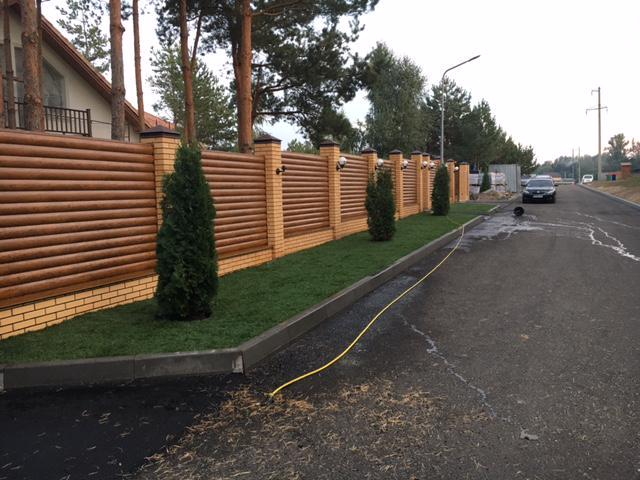 Сайдинг металлический блок-хаус 2-х сторонний 260х1000 мм 3-Д Темное дерево - фото 4