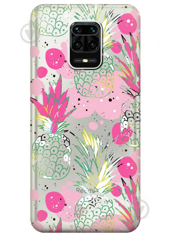 Прозрачный силиконовый чехол iSwag для Xiaomi Redmi Note 9S с рисунком - Ананасы (M1687) Прозрачный силиконовый чехол iSwag для Xiaomi Redmi Note 9S с рисунком - Ананасы (M1687)